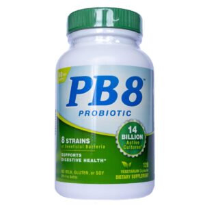 PB8 Probiotic by Nutrition Now – 120 Vegetarian Capsules | Acidophilus for Gut Health